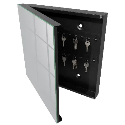 Nøgleskab i glat grå