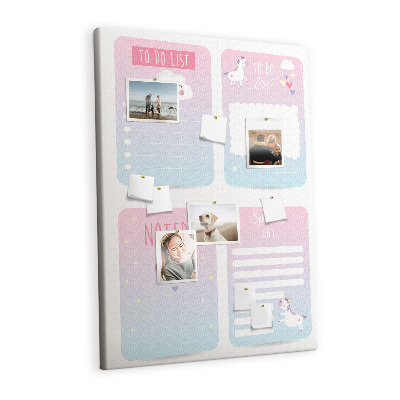 Kork tavle Unicorn planner