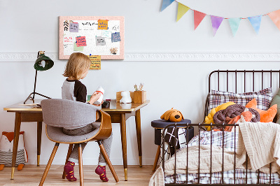 Opslagstavle kork Planner med blomster