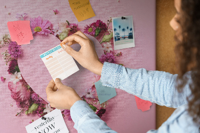 Kork opslagstavle Hjerte af blomster