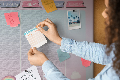 Opslagstavle kork Enhjørning-planner