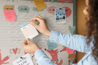 Opslagstavle kork Planner til børn