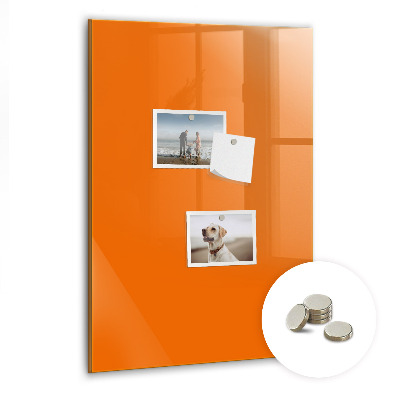 Magnet opslagstavle glas orange farve