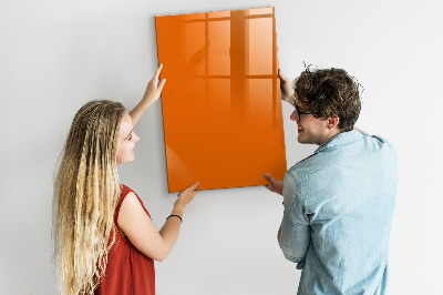 Magnet opslagstavle glas orange farve