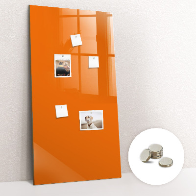 Magnet opslagstavle glas orange farve