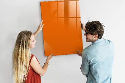 Magnet opslagstavle glas orange farve