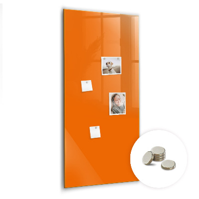 Magnet opslagstavle glas orange farve