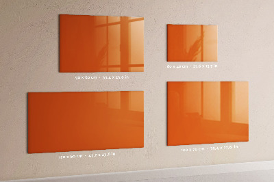 Magnet opslagstavle glas orange farve