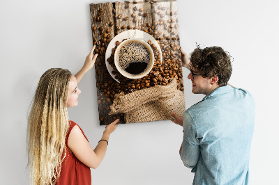 Magnet opslagstavle glas kop kaffe