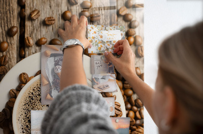 Magnet opslagstavle glas kop kaffe