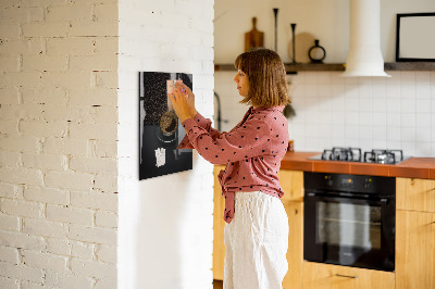 Opslagstavle med magnet Kaffe