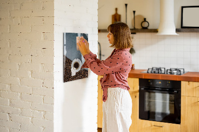 Magnetisk glastavle kop kaffe