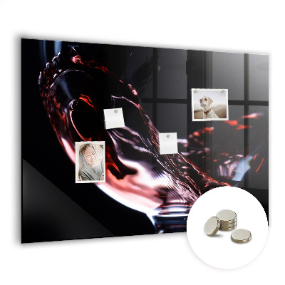 Opslagstavle magnet Et glas vin