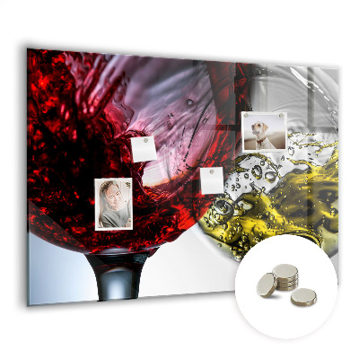 Glastavle magnet Wine glasses