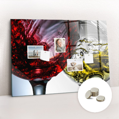 Glastavle magnet Wine glasses