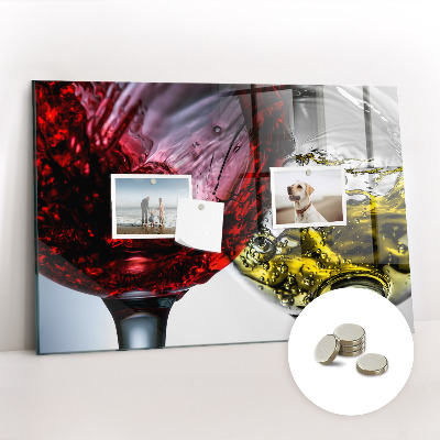 Glastavle magnet Wine glasses