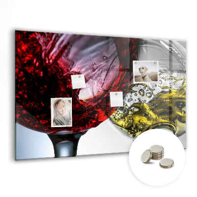 Glastavle magnet Wine glasses