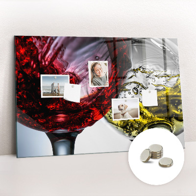 Glastavle magnet Wine glasses