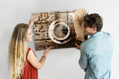 Magnet opslagstavle glas Sæk med kaffe