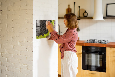 Magnet opslagstavle glas Solsikke