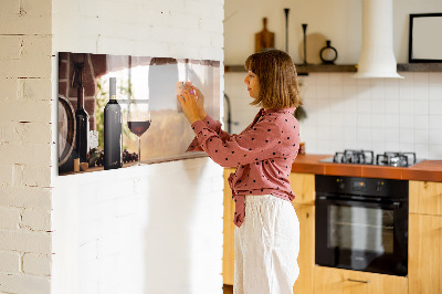 Glastavle magnetisk Flasker med vin