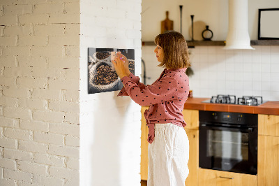 Glas magnet tavle Sække med kaffe