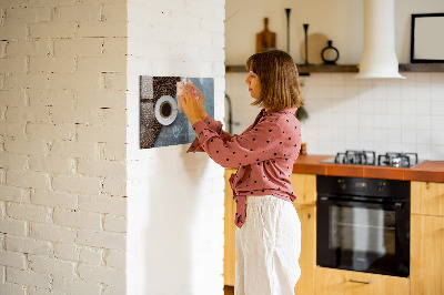 Magnet opslagstavle glas Kop kaffe