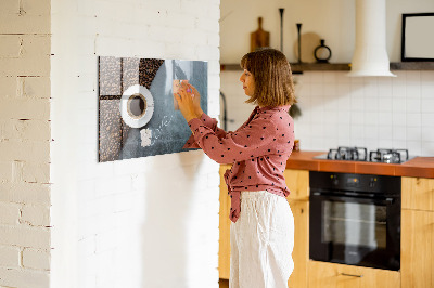 Magnet opslagstavle glas Kop kaffe