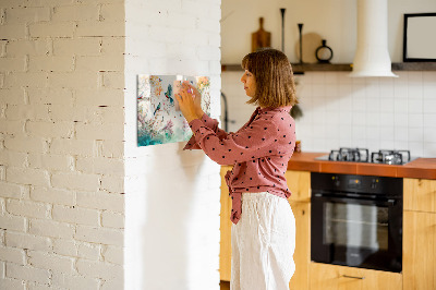 Magnetisk opslagstavle Blomster fugle natur