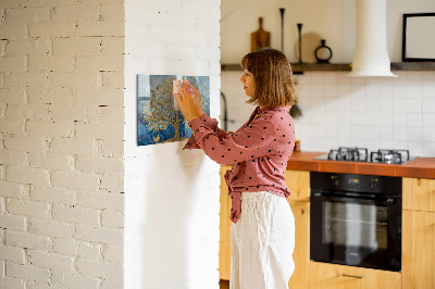 Magnet opslagstavle glas Abstrakt træ