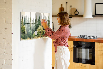 Magnetisk glastavle Landskab skov