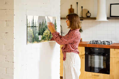 Magnetisk glastavle Landskab skov