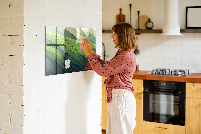 Magnet plade Abstrakte grønne marker