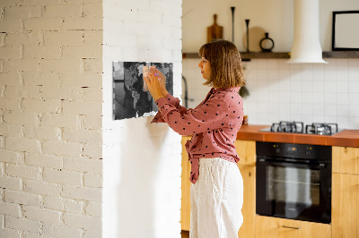 Glas magnet tavle Sort verdenskort