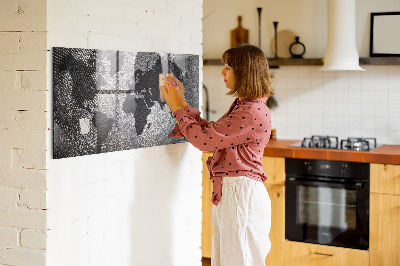 Magnetisk glastavle Verdenskort beton