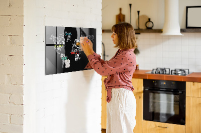 Magnet plade Positivt verdenskort