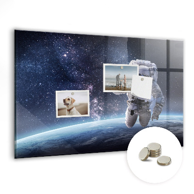 Glas magnet tavle Astronaut