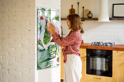 Magnet opslagstavle glas Naturlig flamingofugl