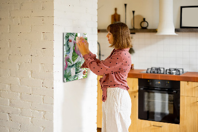 Magnet opslagstavle glas Naturlig flamingofugl