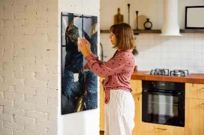 Magnet plade Mørke blomster