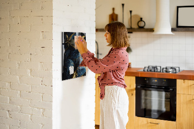 Magnet plade Mørke blomster