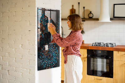 Magnet opslagstavle glas Dekorativ mandala