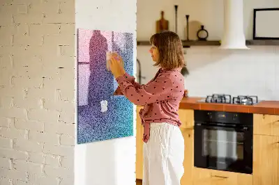 Magnetisk tavle med pen motiv med gradientabstraktion