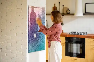 Magnetisk tavle med pen motiv med gradientabstraktion