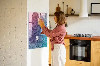 Magnetisk tavle med pen motiv med gradientabstraktion