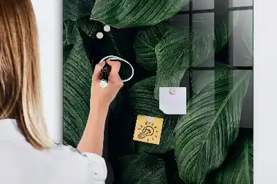 Magnetisk tegnetavle med motiv af jungle og blade