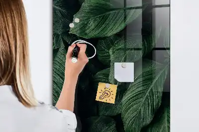 Magnetisk tegnetavle med motiv af jungle og blade