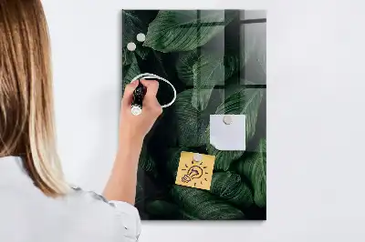 Magnetisk tegnetavle med motiv af jungle og blade