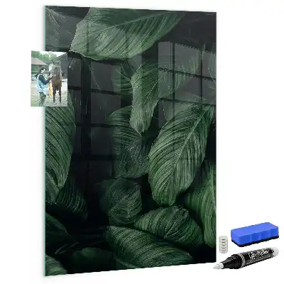 Magnetisk tegnetavle med motiv af jungle og blade