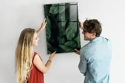 Magnetisk tegnetavle med motiv af jungle og blade